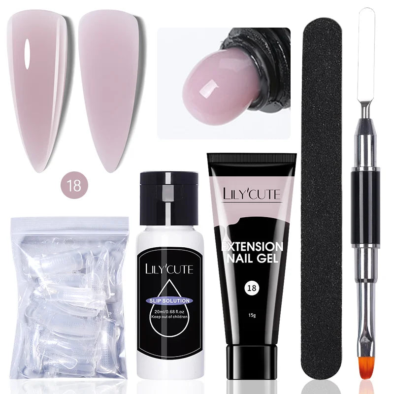 15ml Polygel Nail Extension Set - 24 Timmar Deals