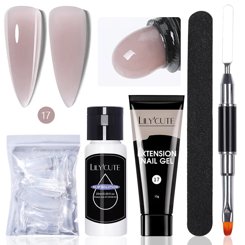 15ml Polygel Nail Extension Set - 24 Timmar Deals