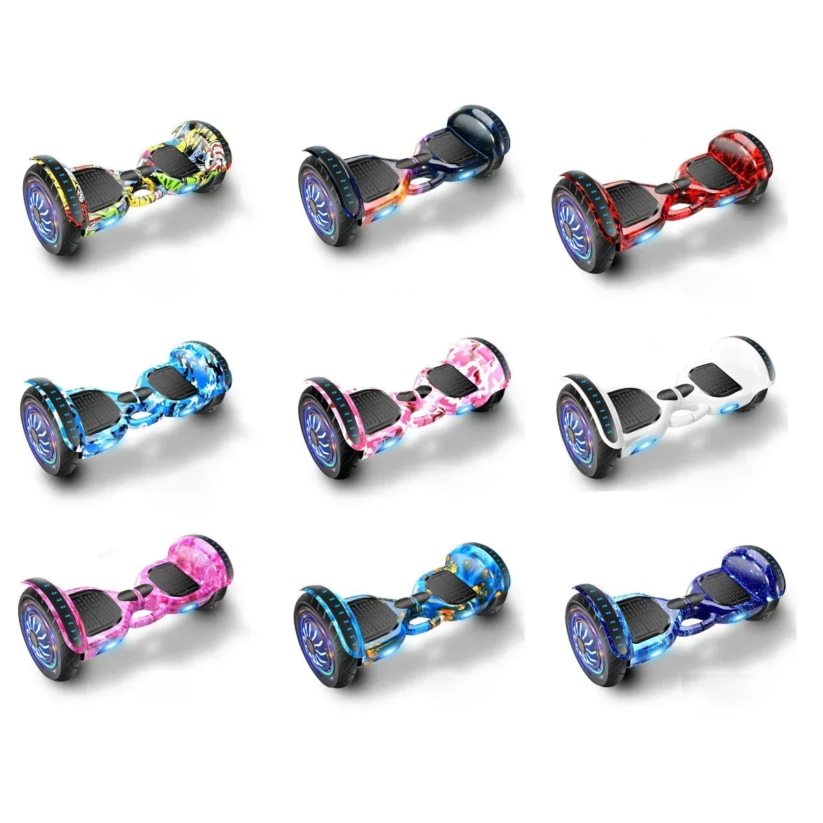 10 tums Bluetooth Music Led Light Two Wheel Smart Självbalanserande elektrisk hoverboard för barn - 24 Timmar Deals