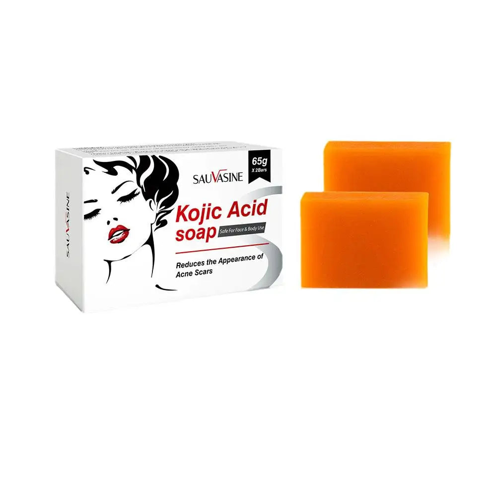 65gX2pcs Kojic Acid Soap Kojic Acid Soap Original Product Face Cream Body Lotion Facial Wash Whitening Anti Aging Acne Dark Spot - 24 Timmar Deals