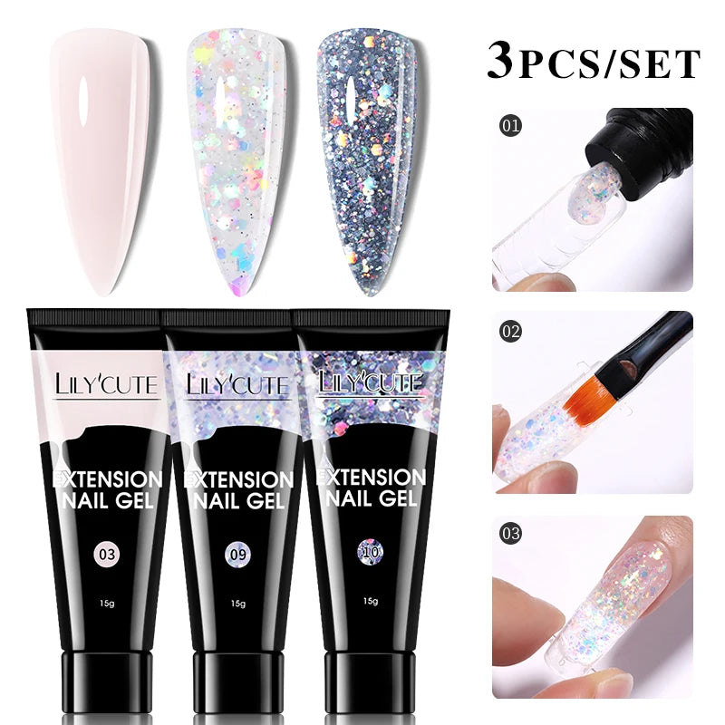 15ml Polygel Nail Extension Set - 24 Timmar Deals