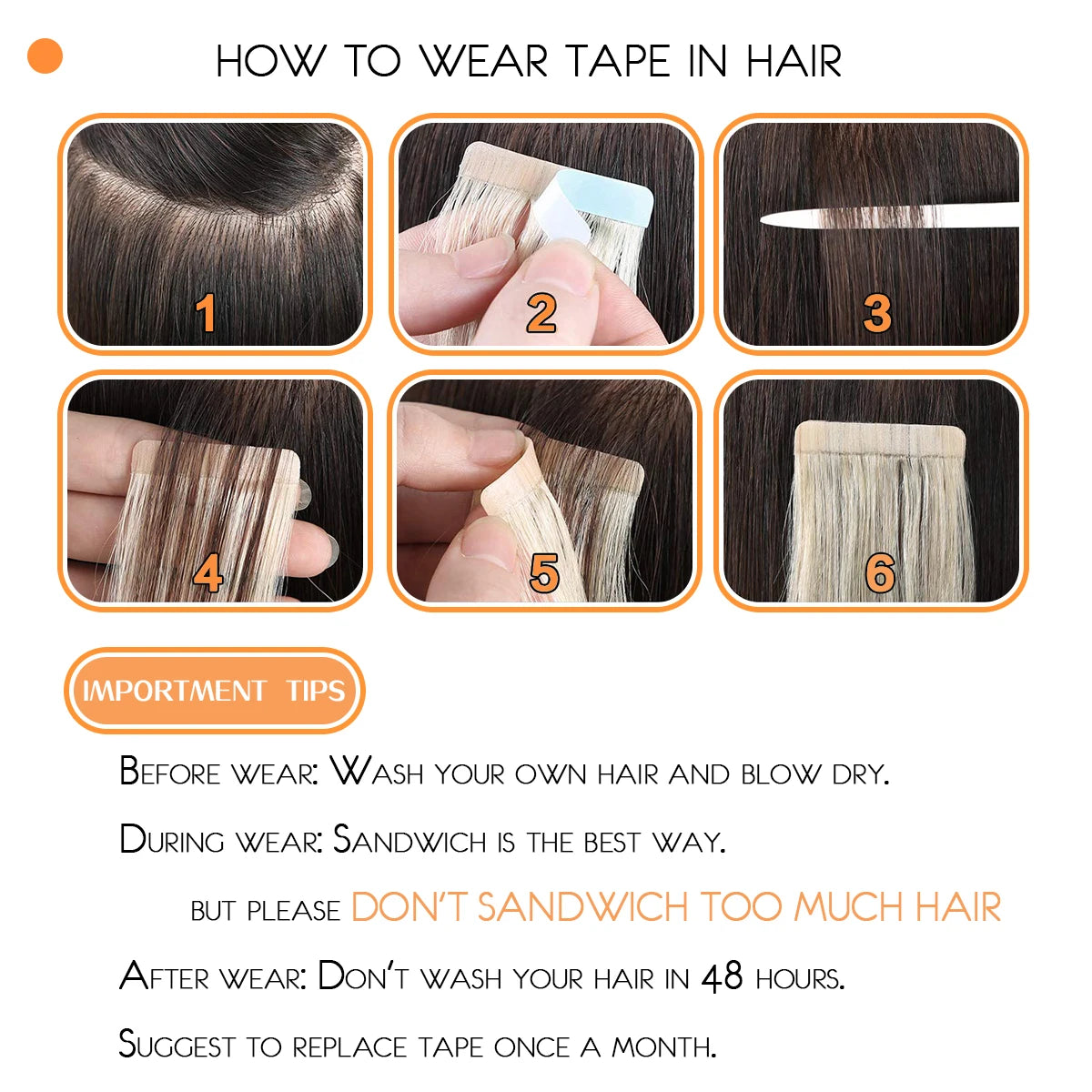 Tejp i hårförlängningar Människohår Ombre Balayage 2/6/18 Ash Blond 50 Gram - 24 Timmar Deals