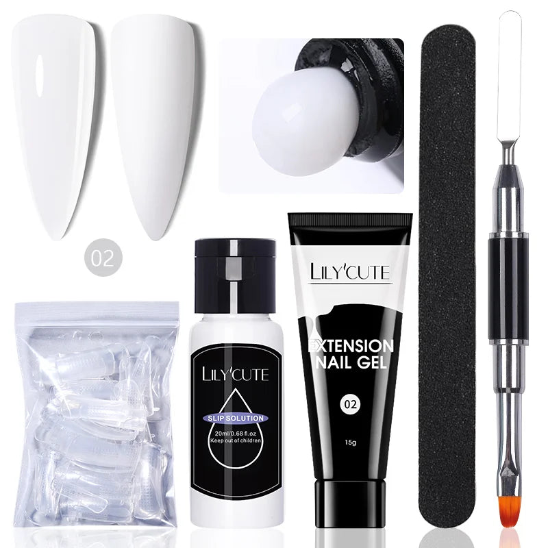15ml Polygel Nail Extension Set - 24 Timmar Deals