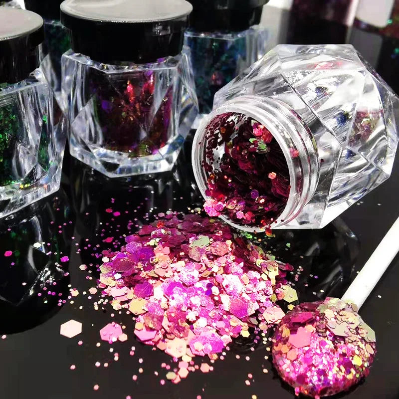 Holographic Nail Powder Net-2g Chrome Laser Mirror Glitter - 24 Timmar Deals