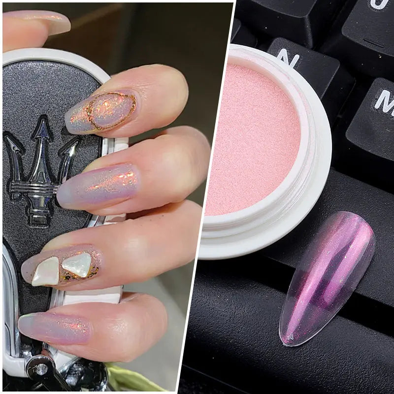 Holographic Nail Powder Net-2g Chrome Laser Mirror Glitter - 24 Timmar Deals