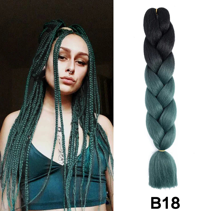 Syntetiska hårförlängningar för att göra afrikanskt fläthår högtemperaturfiber - 24 Timmar Deals