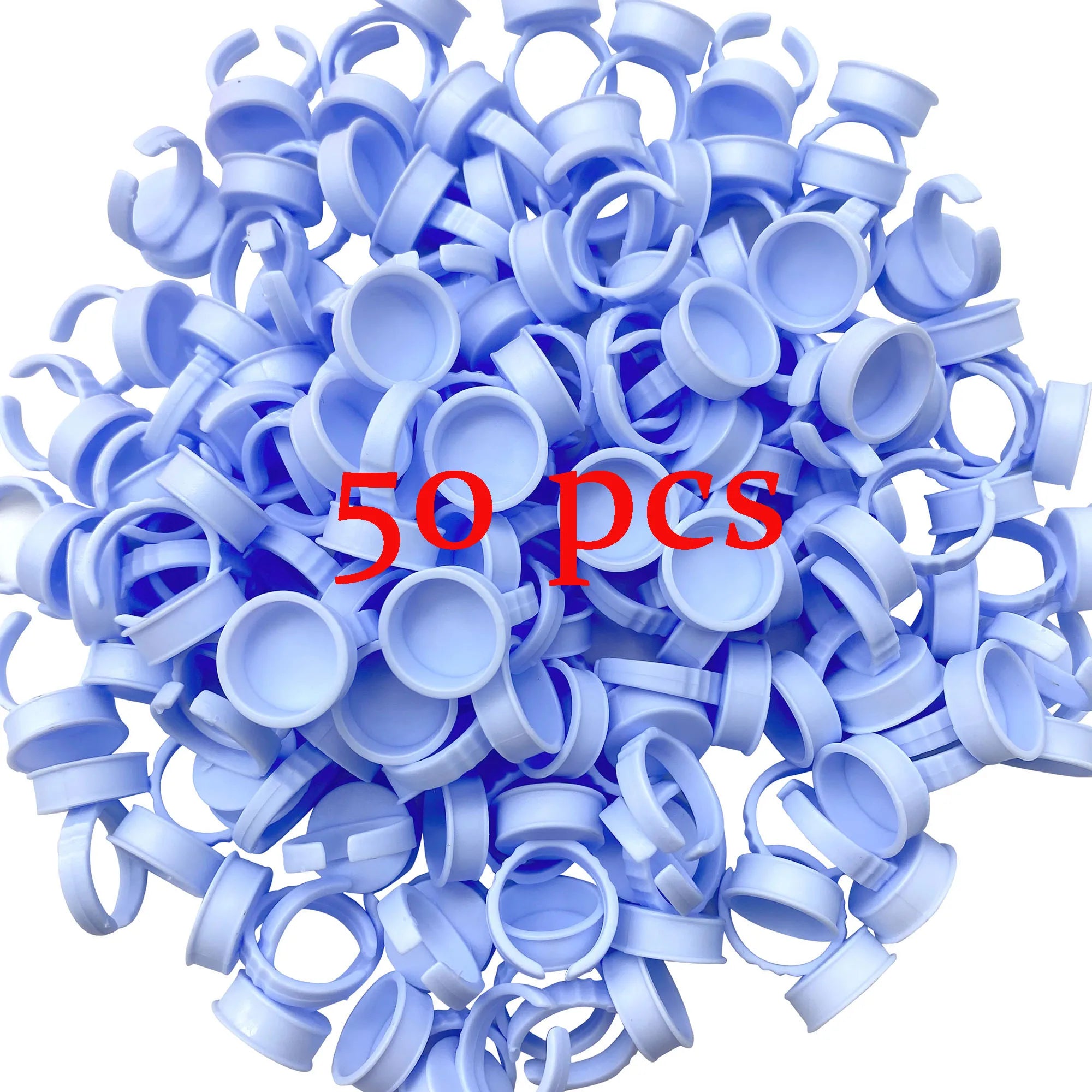 50/100 st Engångs ögonfranslim Cup Ringar Hållare Behållare Tatuering Pigment Ögonfransförlängningsverktyg Lash Supplies - 24 Timmar Deals