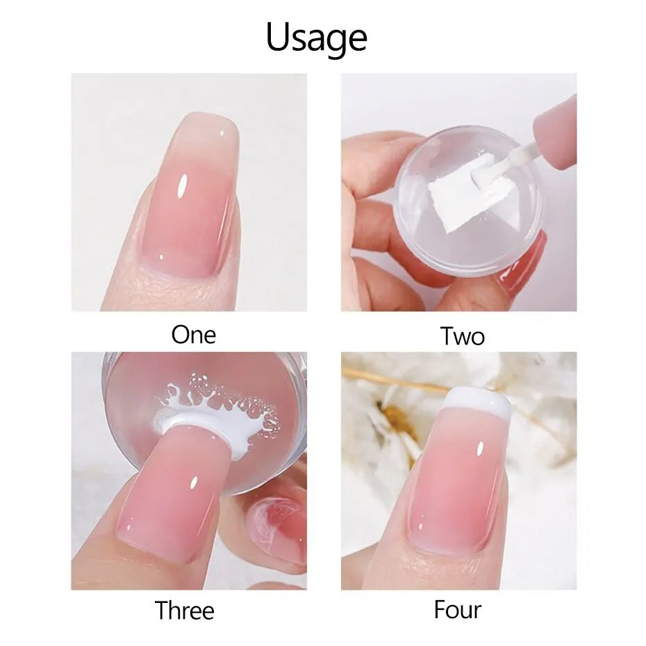 1 st mjuk gelé silikon nagelstämpel med lock - 24 Timmar Deals