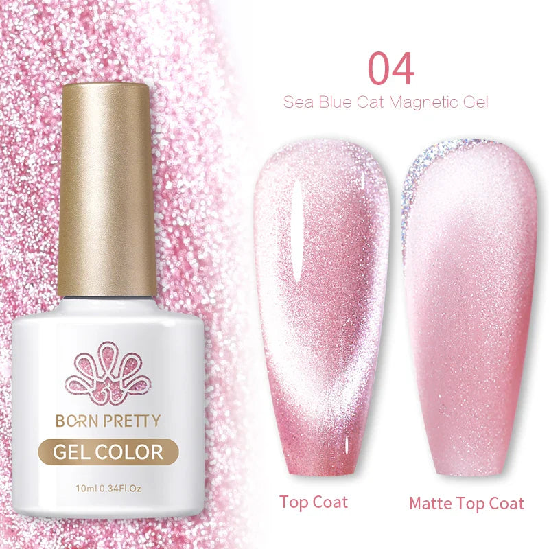 Reflekterande Cat Magnetic Gellack 10ML Silver Shinning Glitter Vernis Semi Permanent Soak Off Magnetic UV Gel - 24 Timmar Deals