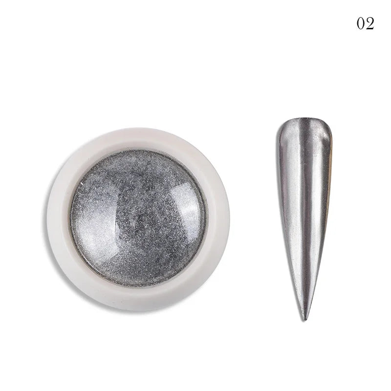 Holographic Nail Powder Net-2g Chrome Laser Mirror Glitter - 24 Timmar Deals