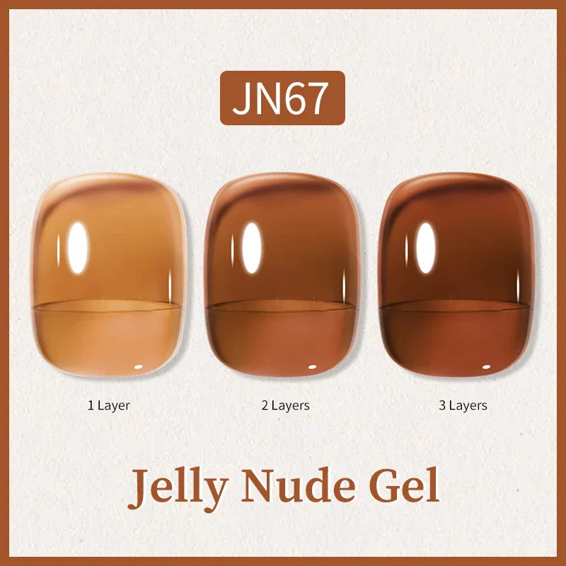 Transparent Jelly Nude Gellack 10ml Sheer Glitter Crystal Varnish - 24 Timmar Deals