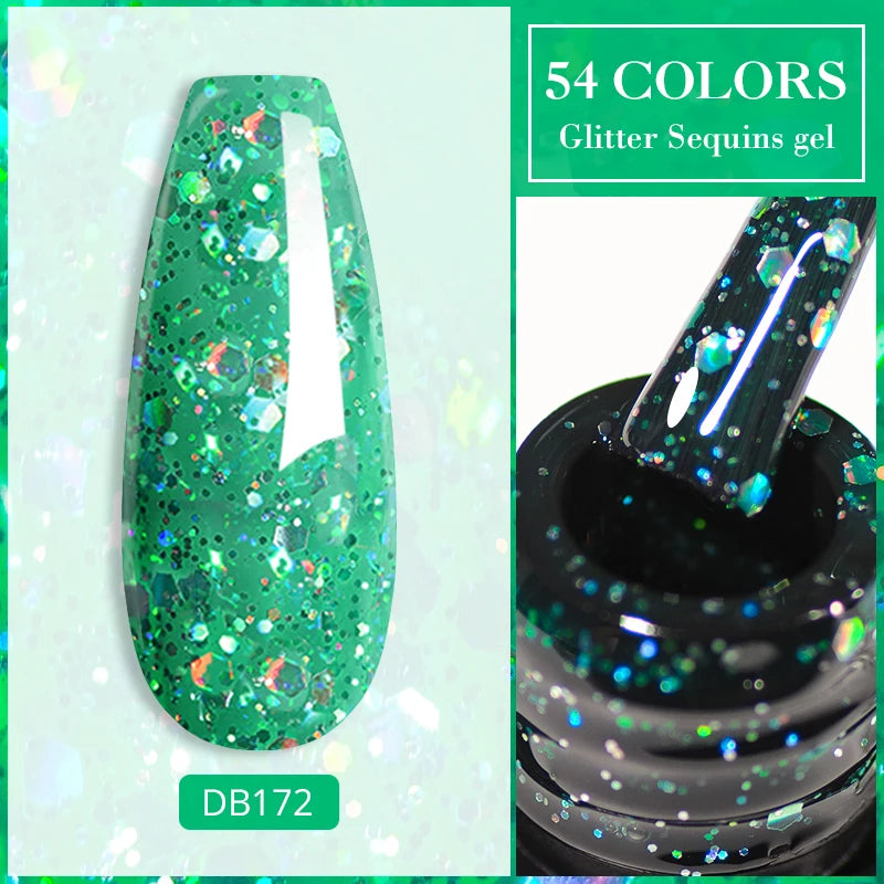 Metalic, Pastell, Glitter Gellack 6ml, 63 olika färger - 24 Timmar Deals