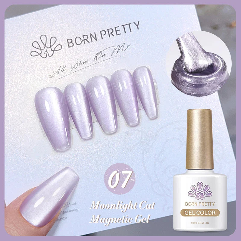 10ml Magic Cat Magnetic Gel Nail Polish Sparking Aurora Silver Effect Soak Off UV Gel Varnis Semi-Transparent - 24 Timmar Deals
