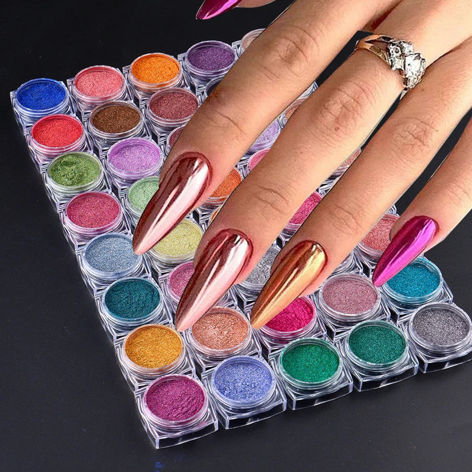 40pcs Moonlight Mirror Nail Powder - 24 Timmar Deals