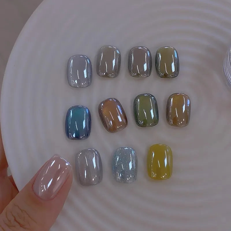 1 burk Plätering Aurora Chrome Nail Powder Högglans Moonlight Mirror Fint Glitter Pigment Aurora Pearl - 24 Timmar Deals