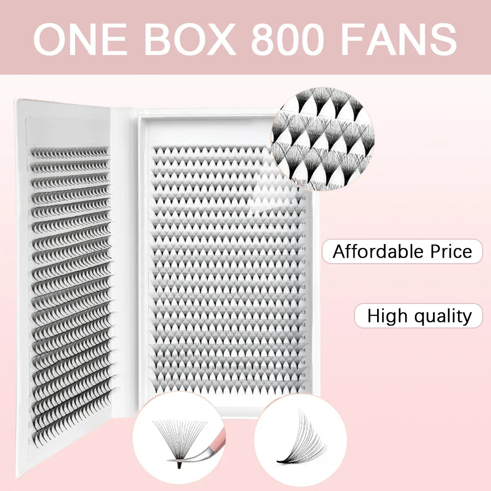 800/1600 Fans Premade Volume Lashes Fan Individual Sharp Pointy Base Premade Russian Volume Fans Eyelash Extension - 24 Timmar Deals