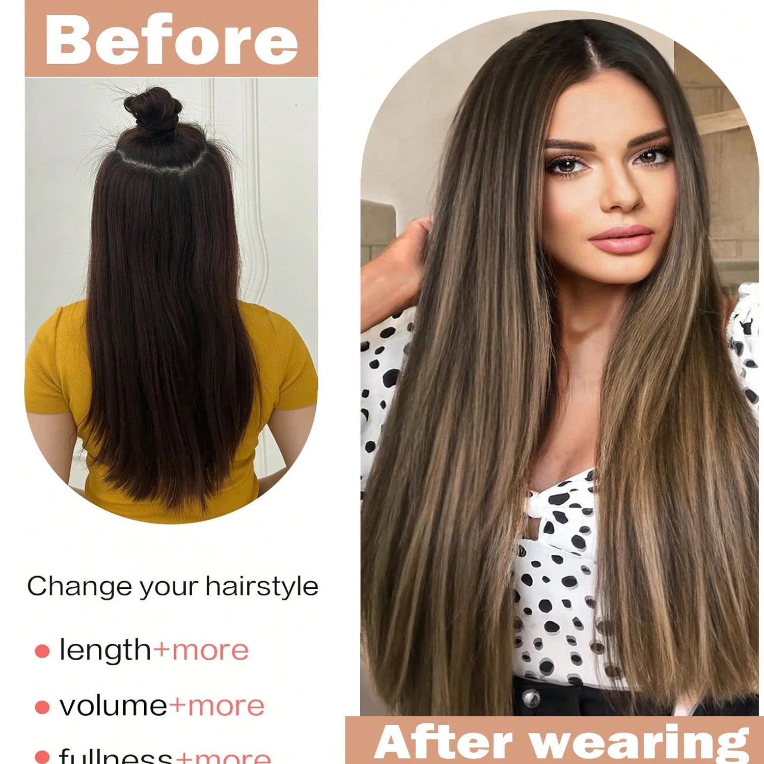 Clip in hair extensions 6st Rakt 24" - 24 Timmar Deals