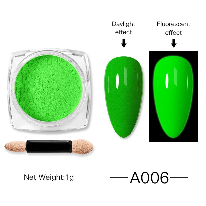 Holografisk Nail Glitter Pulver Laser Pigment Nail Art Dust Mirror Chrome - 24 Timmar Deals