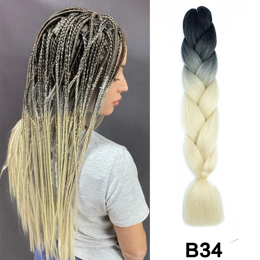 Syntetiska hårförlängningar för att göra afrikanskt fläthår högtemperaturfiber - 24 Timmar Deals