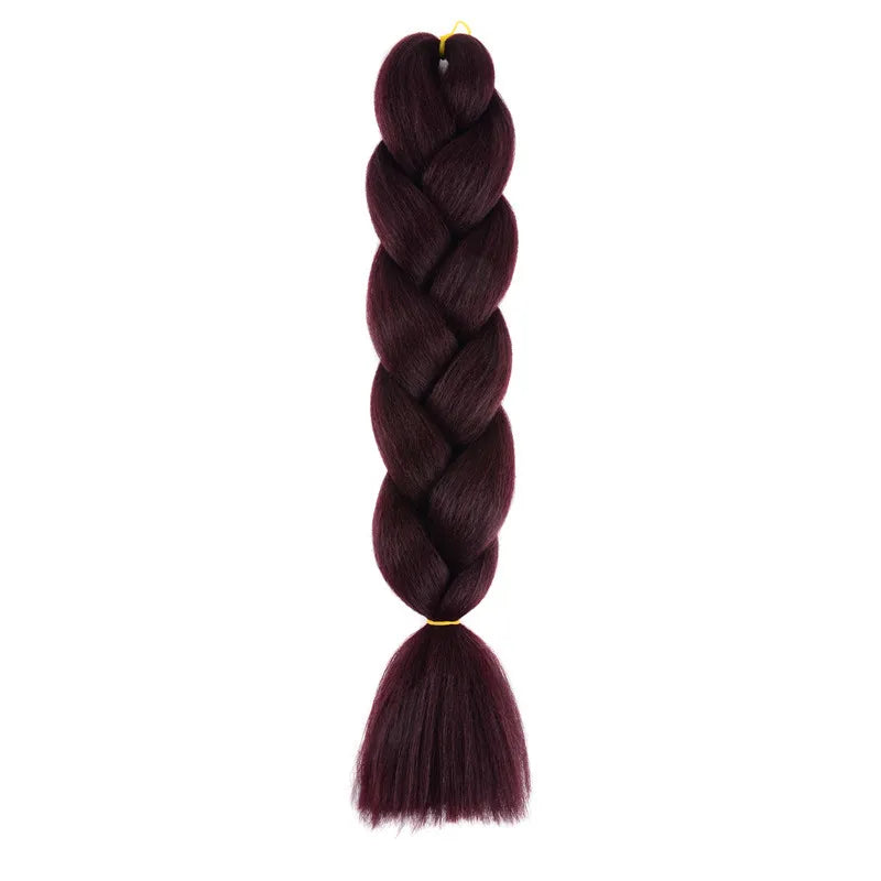 Syntetisk 1st 24 tum 100g Flätning Hårbox Flätor Färgglad Twist Flätning Hårförlängningar Syntetisk Virkad Flätning - 24 Timmar Deals