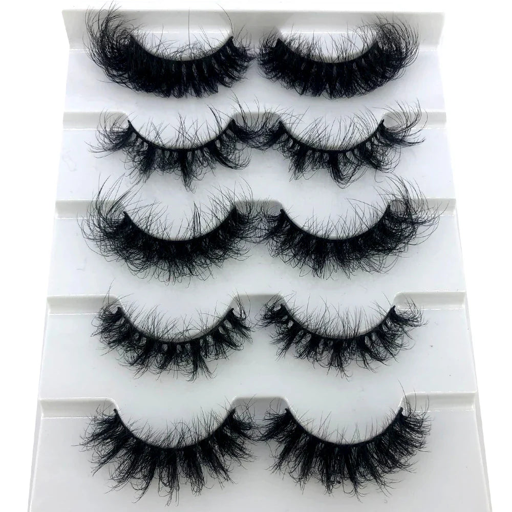 5 par Fransar Mink Fransar Faux ögonfransar Mink lösögonfransar - 24 Timmar Deals
