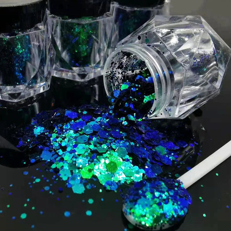 Holographic Nail Powder Net-2g Chrome Laser Mirror Glitter - 24 Timmar Deals