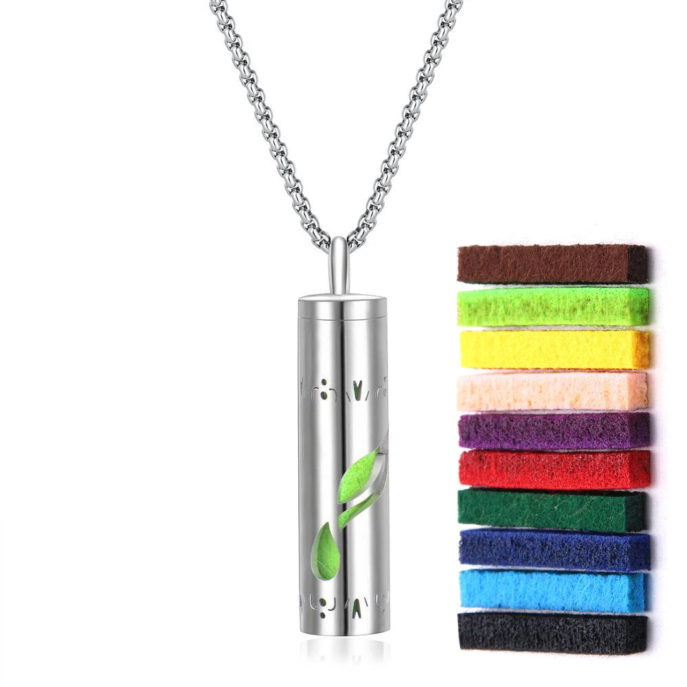 Aromaterapi Halsband Diffuser hänge 316L medaljong i rostfritt stål - 24 Timmar Deals