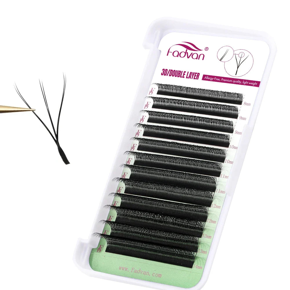Flowering W Shape Bloom 3D 6D Premade Fans Eyelash Extensions Natural Soft Light Individual Volume Lashes - 24 Timmar Deals