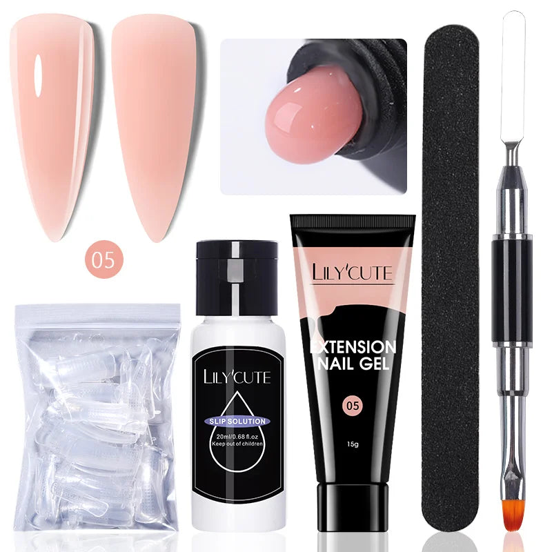 15ml Polygel Nail Extension Set - 24 Timmar Deals
