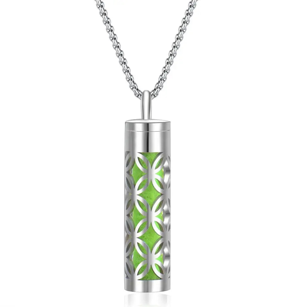 Aromaterapi Halsband Diffuser hänge 316L medaljong i rostfritt stål - 24 Timmar Deals