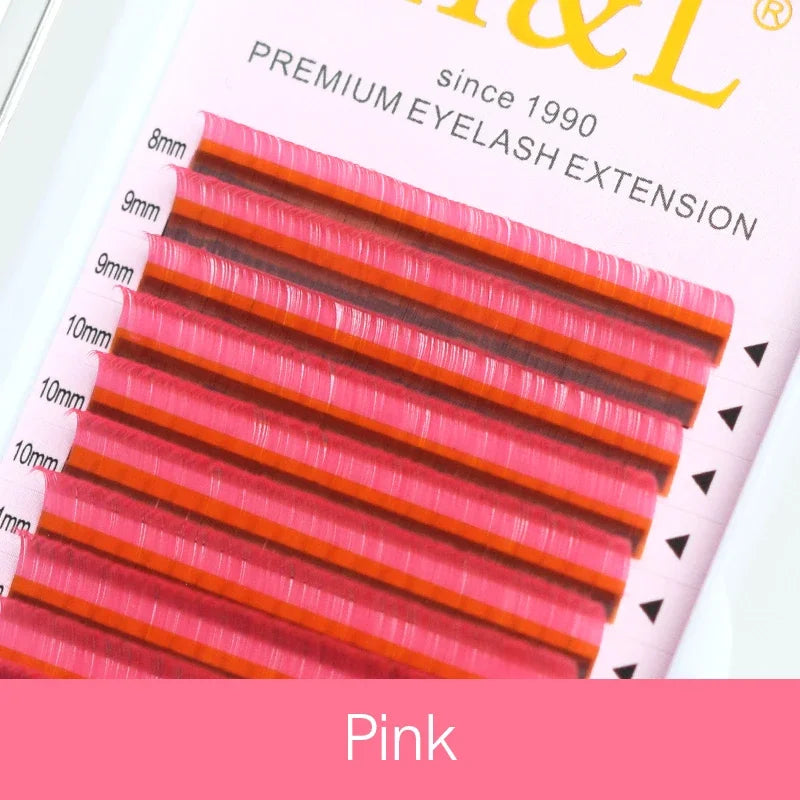 H&L Color Russian Volume Eyelashes Extension Curl Eyelash Extension Mink Lashes Individual Eyelashes Makeup Tool - 24 Timmar Deals