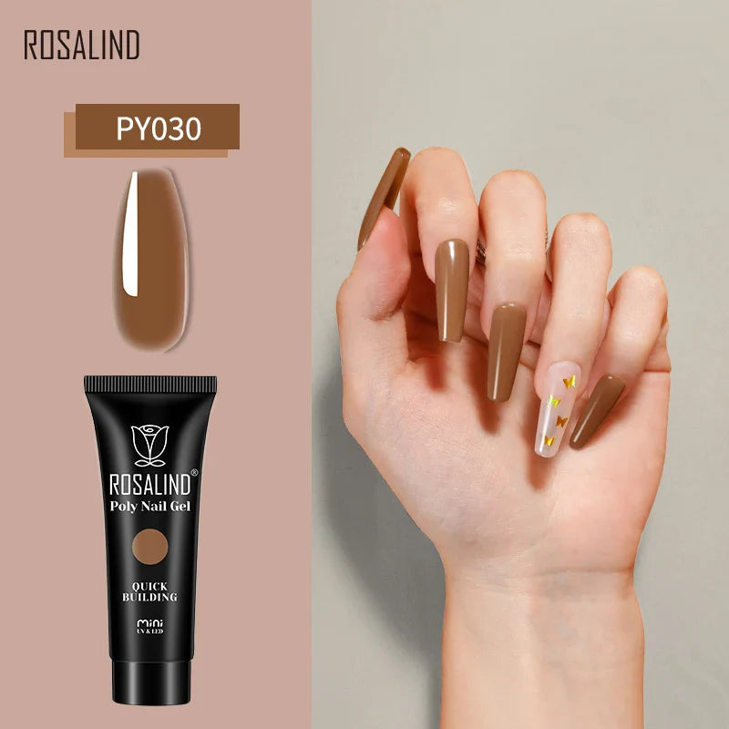 15/30 ml Poly Nail Gel Semi Permanent Akryl Extension Crystal Nail Art Fast Builder Hybrid Lack UV Poly Nagellack - 24 Timmar Deals