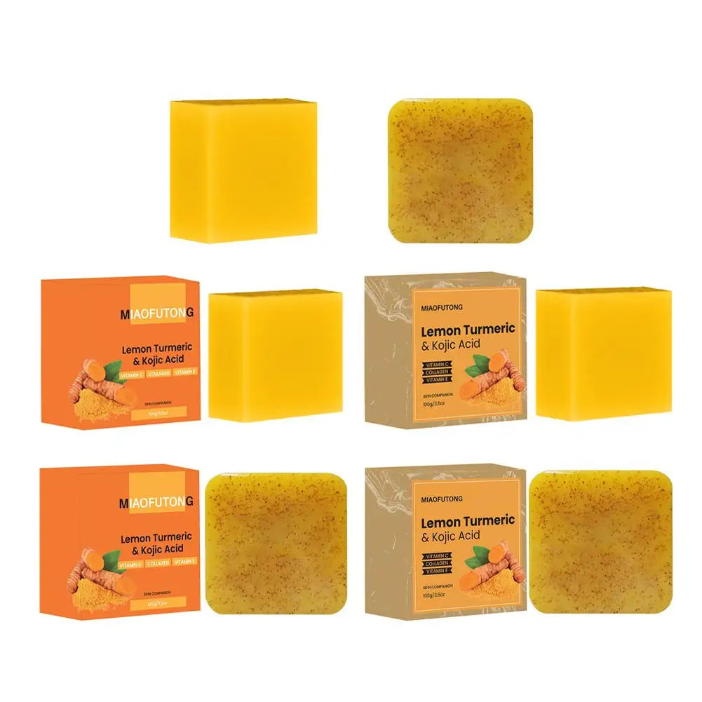 Turmeric Lemon Kojic Soap, Glowing Skin Best Soap Ever - 24 Timmar Deals