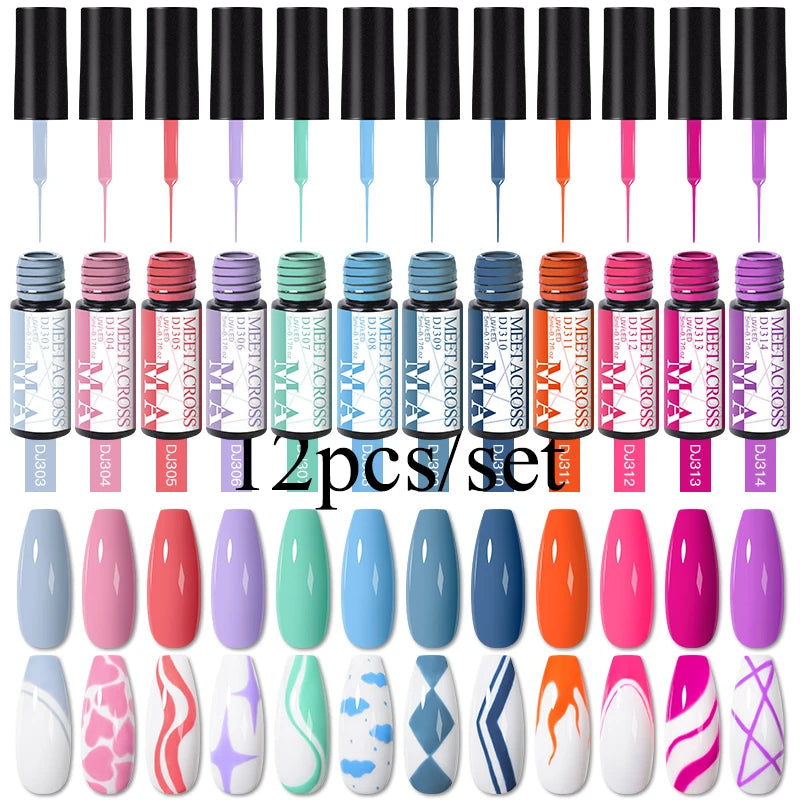 12st Line Gel Polish Set - 24 Timmar Deals