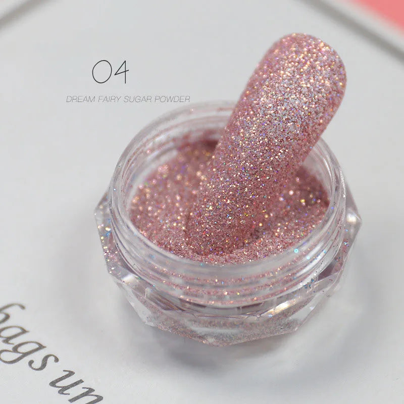 Holographic Nail Powder Net-2g Chrome Laser Mirror Glitter - 24 Timmar Deals