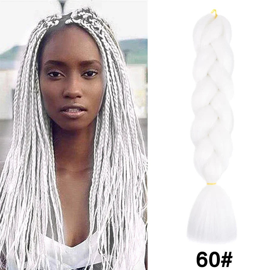 Syntetiska hårförlängningar för att göra afrikanskt fläthår högtemperaturfiber - 24 Timmar Deals