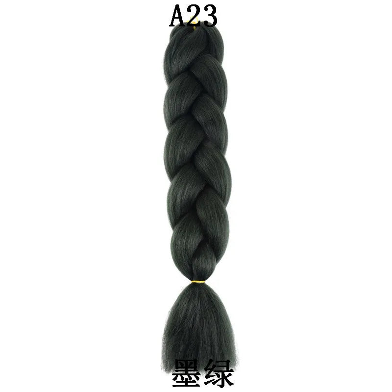 Syntetisk 1st 24 tum 100g Flätning Hårbox Flätor Färgglad Twist Flätning Hårförlängningar Syntetisk Virkad Flätning - 24 Timmar Deals