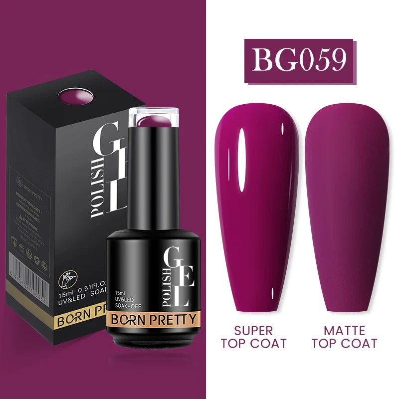 15ml Soak Off UV LED Gel Nail Polish Hybrid Varnish Nail Art Manicure 114 Colors Semi-Permanent Base Top Coat - 24 Timmar Deals