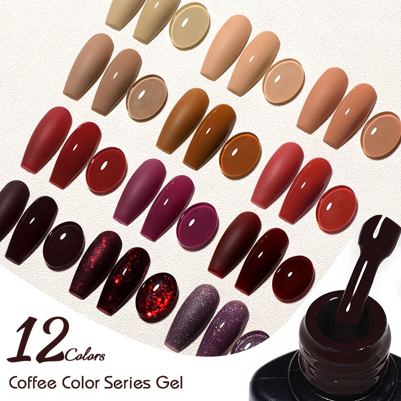 7ml Brown Series Gellack Höstkaffe Färg - 24 Timmar Deals