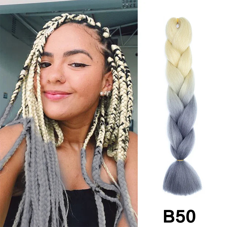 Syntetiska hårförlängningar för att göra afrikanskt fläthår högtemperaturfiber - 24 Timmar Deals