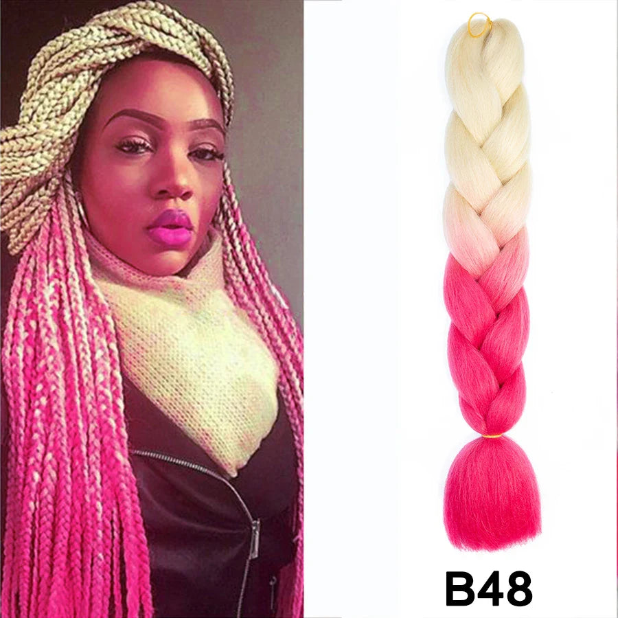 Syntetiska hårförlängningar för att göra afrikanskt fläthår högtemperaturfiber - 24 Timmar Deals