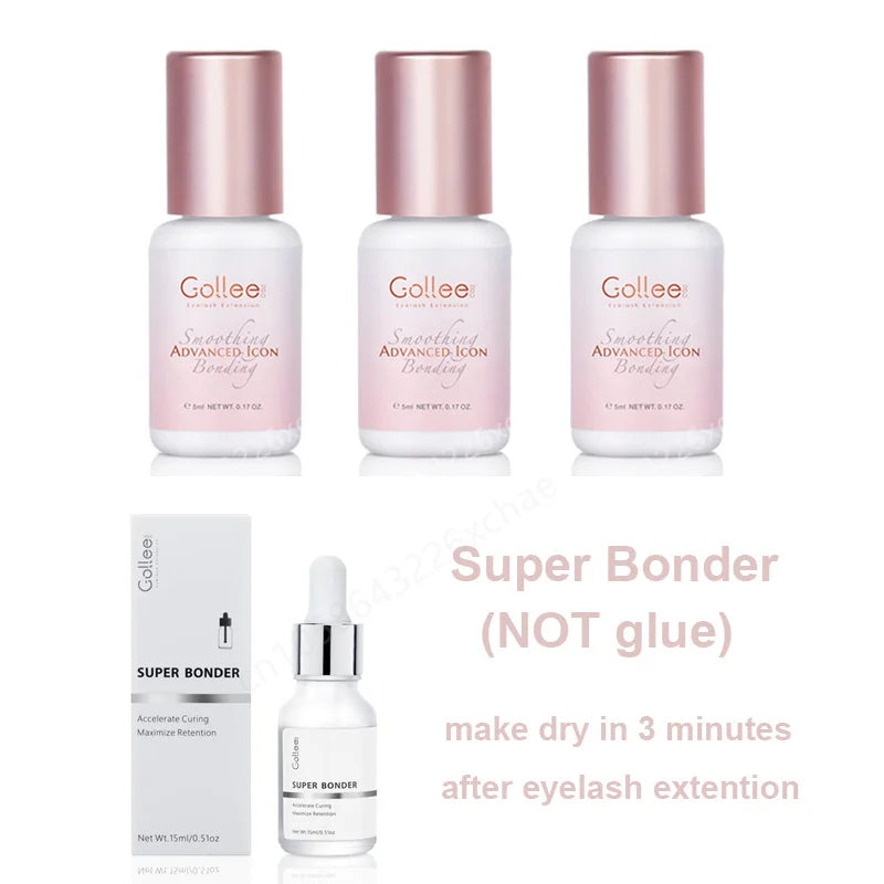 Pink Adhesive Gollee Eyelash Extension Glue 5ml Lashes Adhesive For Volume lashes Individual lashes - 24 Timmar Deals