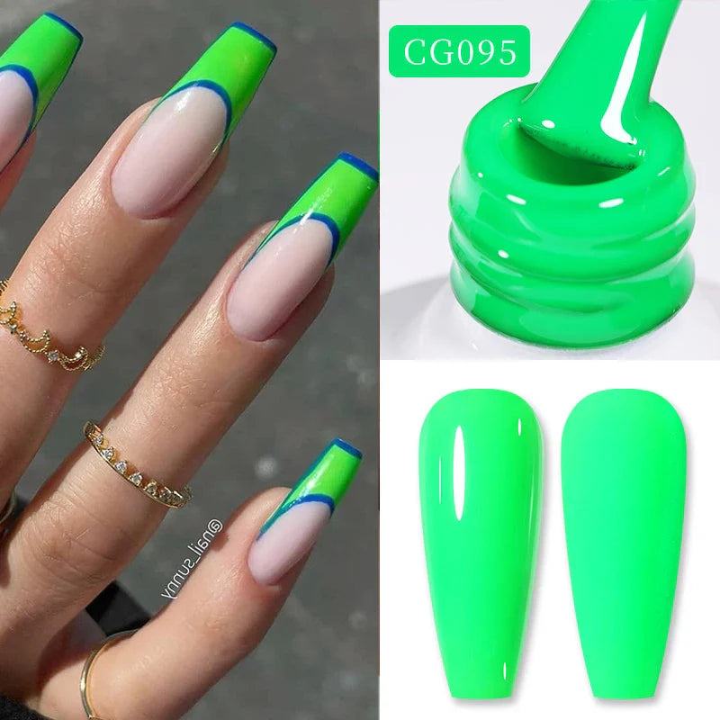 BORN PRETTY Neon Color Gel Nail Polish 10ml Fluorescent Nail Gel Orange Yellow Green Purple Varnis Semi Permanent Trendy Summer - 24 Timmar Deals