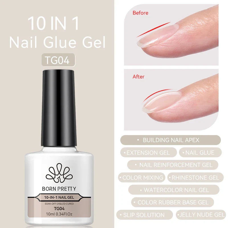 Transparent Jelly Nude Gellack 10ml Sheer Glitter Crystal Varnish - 24 Timmar Deals