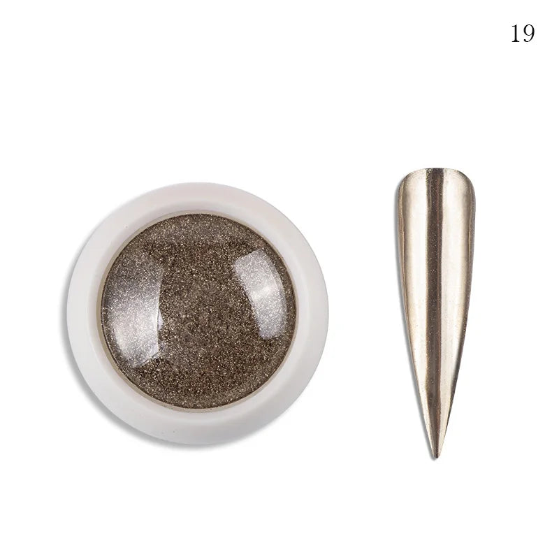 Holographic Nail Powder Net-2g Chrome Laser Mirror Glitter - 24 Timmar Deals