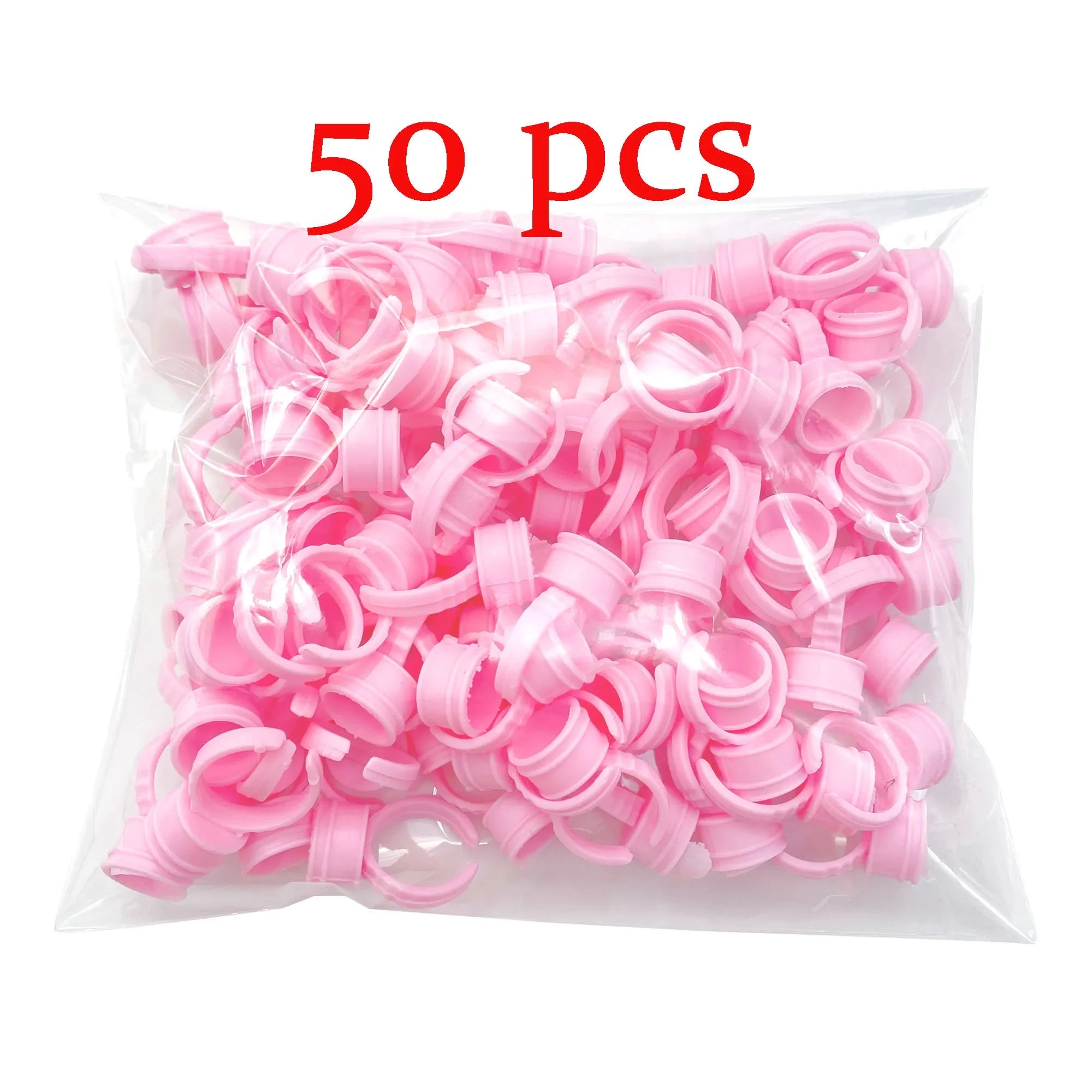 50/100 st Engångs ögonfranslim Cup Ringar Hållare Behållare Tatuering Pigment Ögonfransförlängningsverktyg Lash Supplies - 24 Timmar Deals