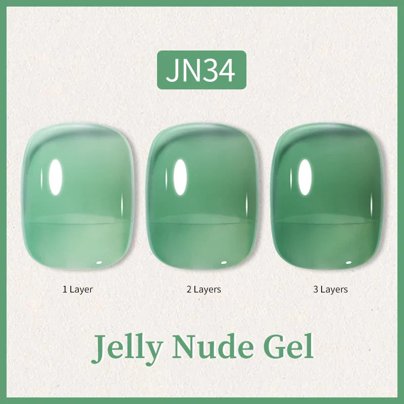 Transparent Jelly Nude Gellack 10ml Sheer Glitter Crystal Varnish - 24 Timmar Deals