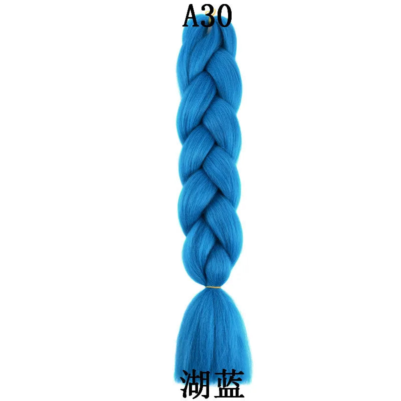 Syntetisk 1st 24 tum 100g Flätning Hårbox Flätor Färgglad Twist Flätning Hårförlängningar Syntetisk Virkad Flätning - 24 Timmar Deals
