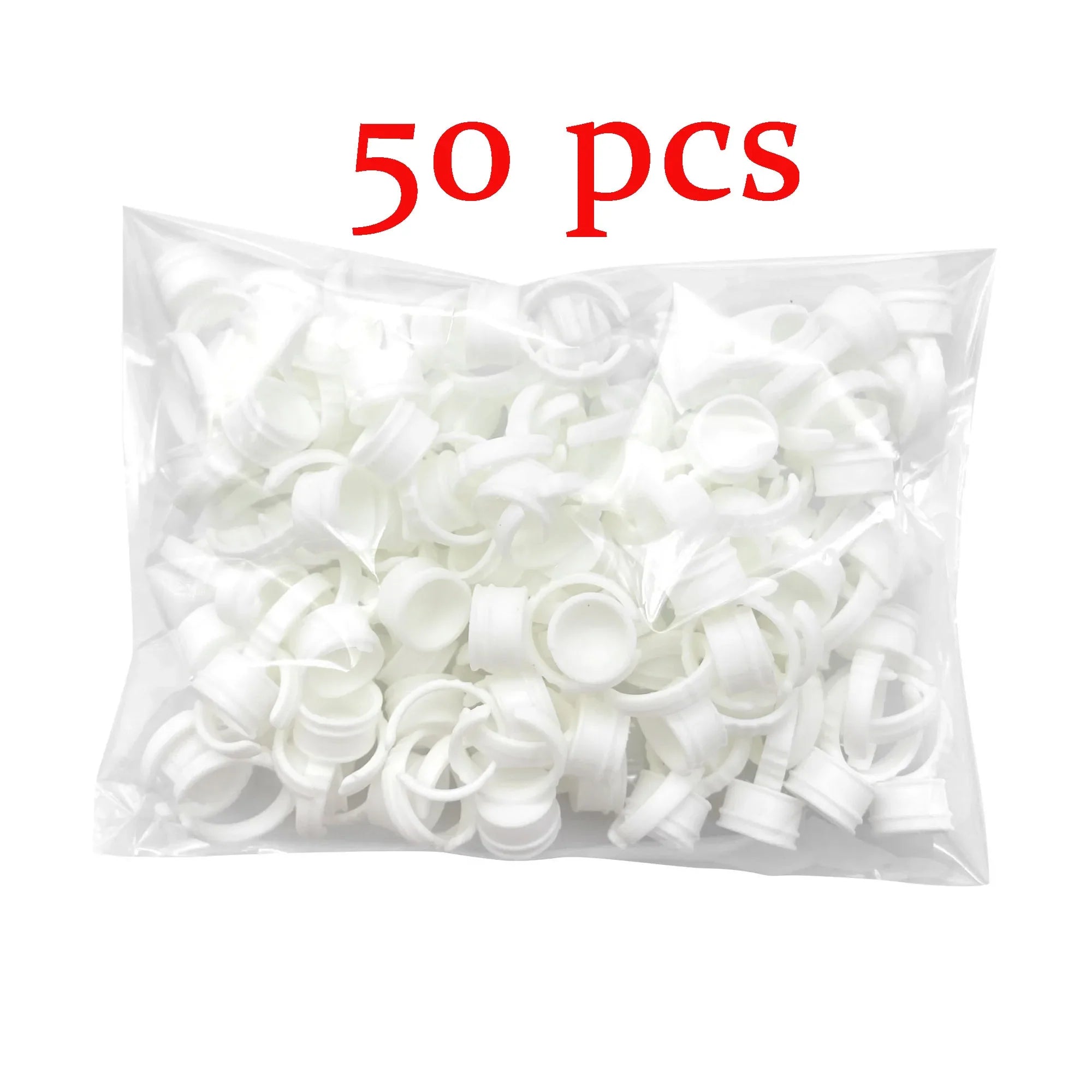 50/100 st Engångs ögonfranslim Cup Ringar Hållare Behållare Tatuering Pigment Ögonfransförlängningsverktyg Lash Supplies - 24 Timmar Deals