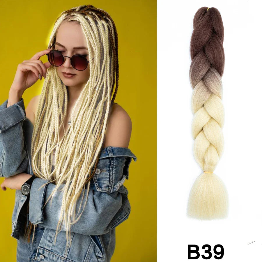Syntetiska hårförlängningar för att göra afrikanskt fläthår högtemperaturfiber - 24 Timmar Deals